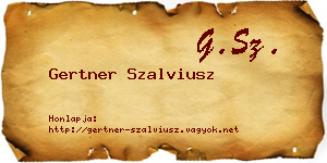 Gertner Szalviusz névjegykártya
